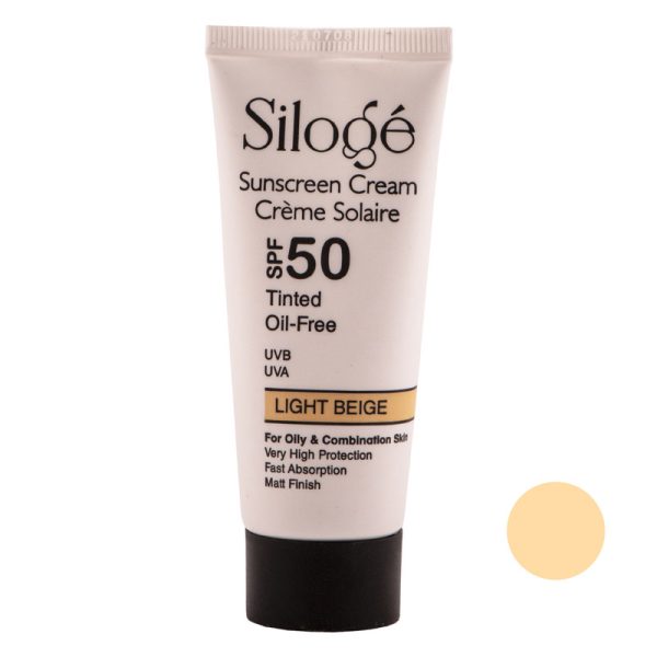 کرم ضد آفتاب اس پی اف 50 رنگ بژ روشن فاقد چربی سیلوژه