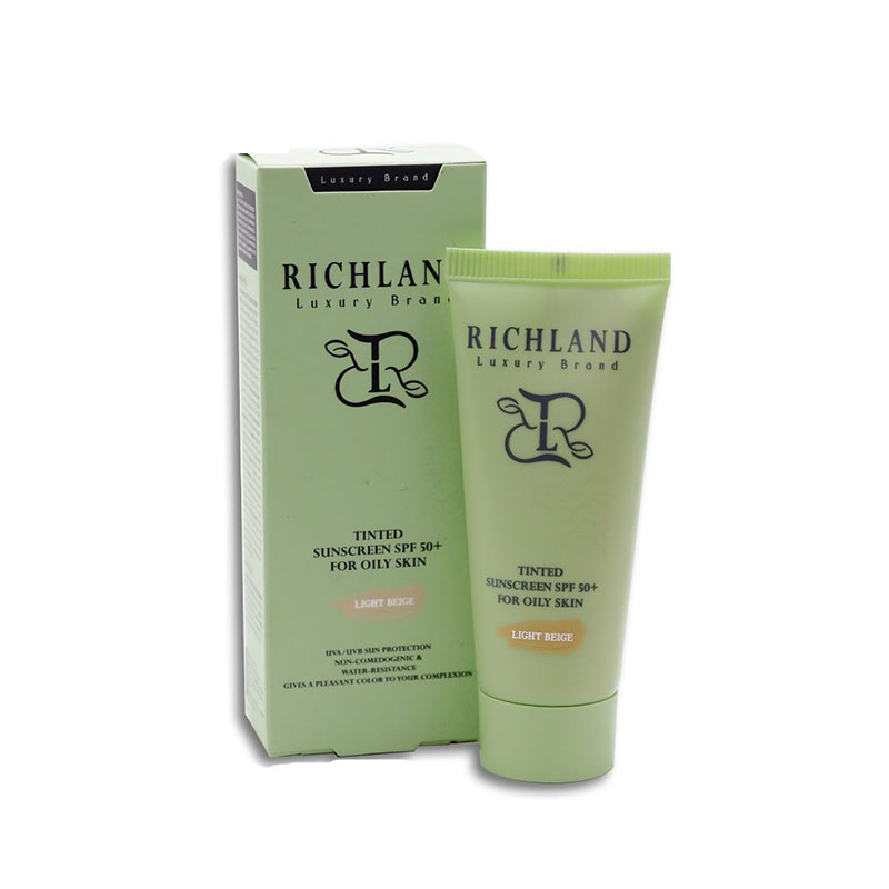 کرم ضد آفتاب رنگی پوست چرب Richland