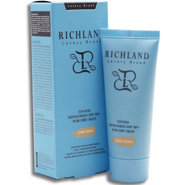 کرم ضد آفتاب ریچلند رنگی پوست خشکrichland