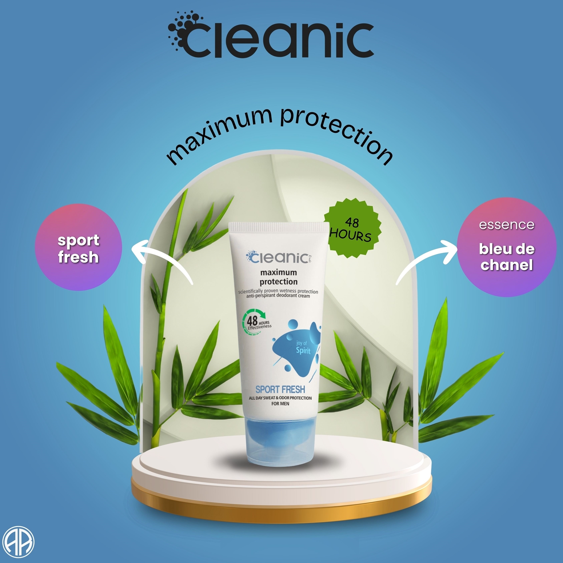 کرم ضد تعریق 48 ساعته آقایان اسپورت فرش کلینیک کیندی 60 گرم