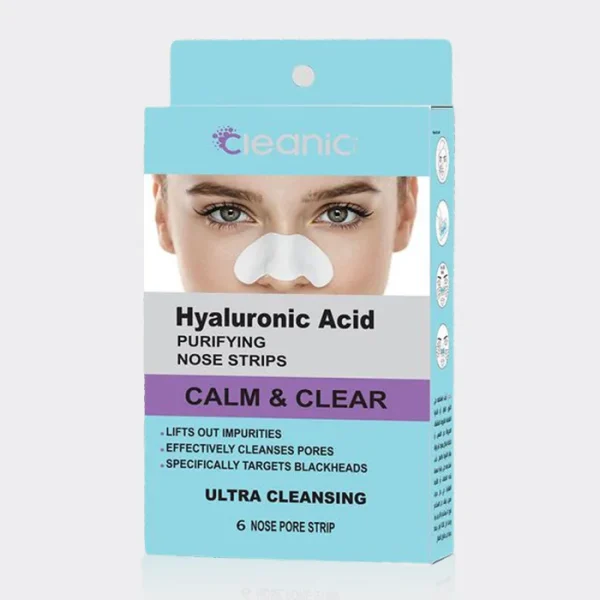 چسب ضد جوش بینی هیالورونیک اسید کلینیک کیندی Cleanic Kindi Hyaluronic Acid Purifying Nose Strips 6Piece