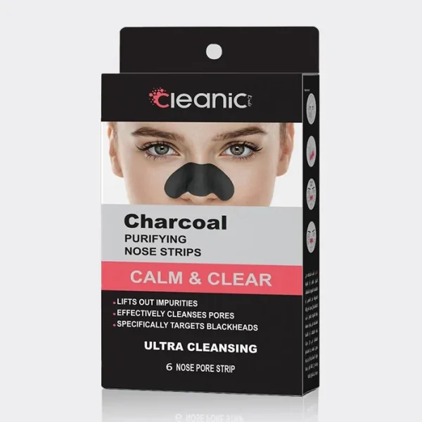 چسب ضد جوش بینی زغال کلینیک کیندی Cleanic Kindi Charcoal Purifying Nose Strips 6Piece