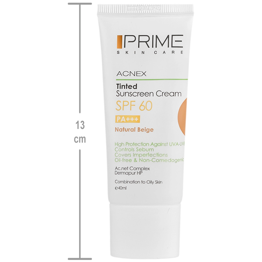 ضدآفتاب spf60رنگ بژ پوست چرب پرایم - Image 2