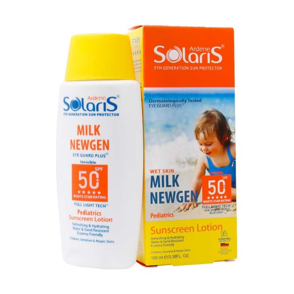 لوسیون ضدآفتاب کودکان آردن سولاریس SPF50فیزیکی_شیمیایی